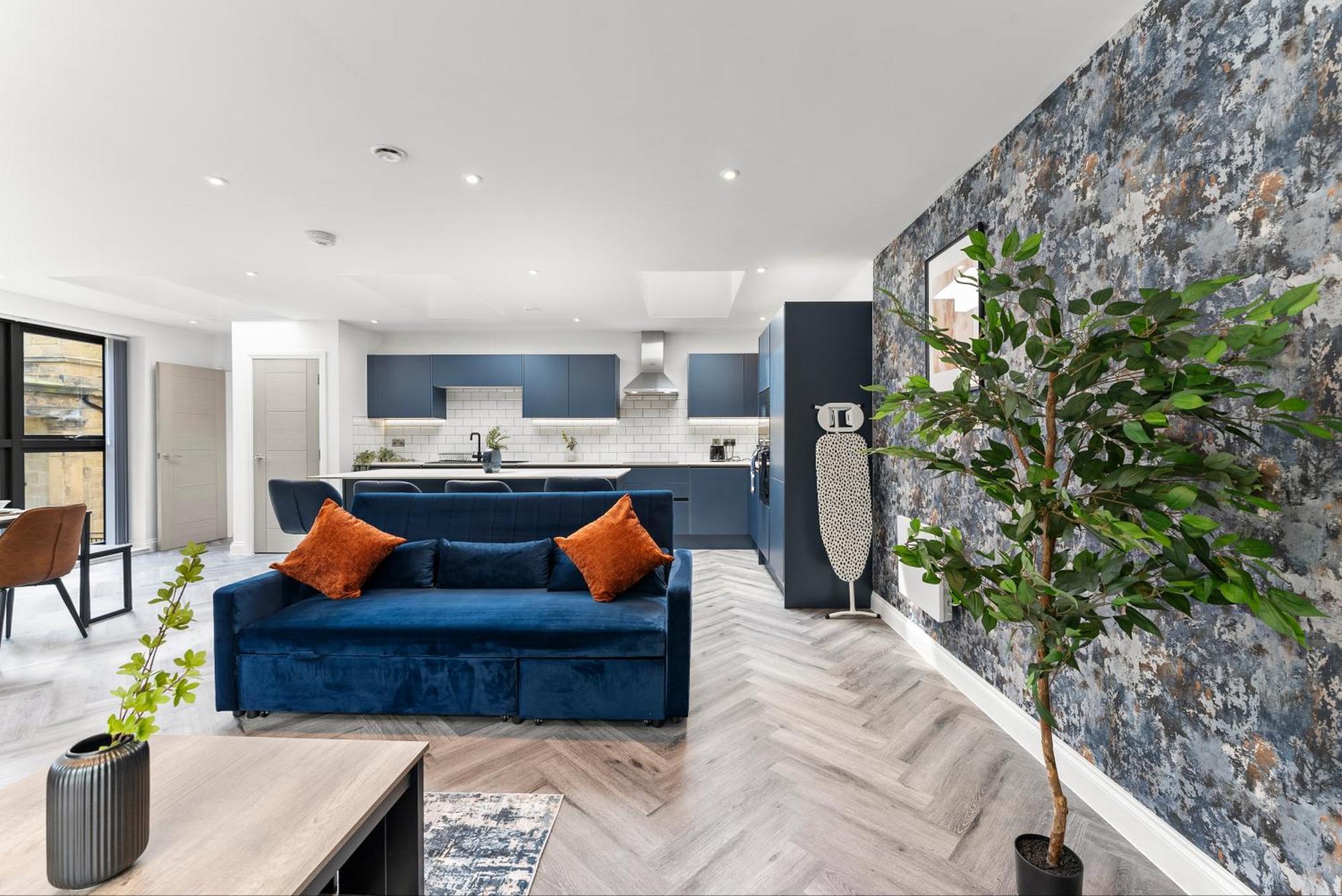 Stylish Large Leeds Apartment - Parking Bagian luar foto
